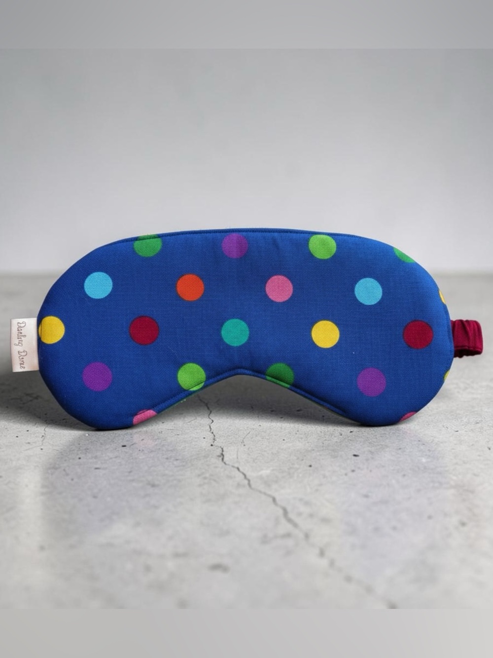 Blue with Rainbow Polka Dot Theme Kids Sleep Mask